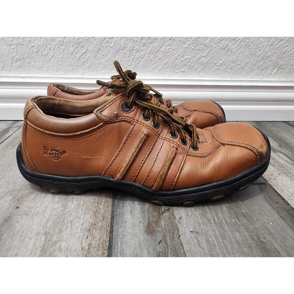 Dr. Martens Shoes Mens 8 Oxford Brown Lace Up Square Toe Comfort Casual Low 8A99